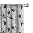 thumbnail image 1 of Ambesonne Bulldog Curtains, Doodle Faces Pawprints, Pair of 28"x63", Pale Grey White, 1 of 5