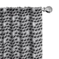 thumbnail image 1 of Ambesonne Bunny 4-Panel Curtains, Repeating Rabbits Layout, 56"x63", Pale Grey Charcoal Grey, 1 of 4