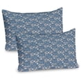 thumbnail image 1 of Ambesonne Bunny Pillow Sham 2 Pack, Rabbits Trees and Snowflakes, 30"x20", Blue Grey Pale Taupe, 1 of 3