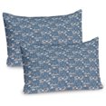 thumbnail image 1 of Ambesonne Bunny Pillow Sham 2 Pack, Rabbits Trees and Snowflakes, 36"x20", Blue Grey Pale Taupe, 1 of 3