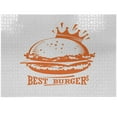 thumbnail image 1 of Ambesonne Burger Jigsaw Puzzle Durable Cardboard, Hamburger Graphic with Crown, 1000 pcs, Burnt Orange White, 1 of 1