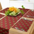 thumbnail image 1 of Ambesonne Burgundy Table Runner & Placemats, Flowers with Rounds, Placemat 4 pcs + Runner 12"x72", Brown and Turquoise, 1 of 2
