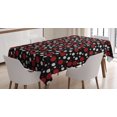 thumbnail image 1 of Ambesonne Burgundy Tablecloth Rectangular Table Cover, Snow Like Polka Dots, 60"x90", Pale Grey Burgundy, 1 of 4