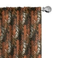 thumbnail image 1 of Ambesonne Burnt Orange Window Curtains, Autumn Colors Leaves, Each 28" W x 84" L, Burnt Orange Dark Brown, 1 of 4