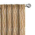 thumbnail image 1 of Ambesonne Burnt Orange Curtains, Chevron Zigzag Print, Pair of 28"x63", Burnt Orange Off White, 1 of 5