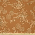 thumbnail image 1 of Ambesonne Burnt Orange Fabric by the Yard Microfiber, Dandelion Poppy, 5 Yards, Burnt Orange and White, 1 of 2