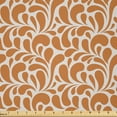 thumbnail image 1 of Ambesonne Burnt Orange Fabric by the Yard Microfiber, Middle East Motifs, 10 Yards, Ginger and White, 1 of 1