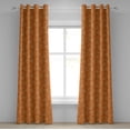 thumbnail image 1 of Ambesonne Burnt Orange Grommet Curtain, Dandelion Poppy, 50" x 84", Burnt Orange and White, 1 of 6