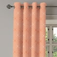 thumbnail image 1 of Ambesonne Burnt Orange Grommet Curtain Single Panel, Bullseye Rhombus, 50"x60", Burnt Orange and White, 1 of 5