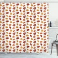 thumbnail image 1 of Ambesonne Burnt Orange Shower Curtain, Fall Leaf Sketches, 69"Wx70"L, Burnt Orange Paprika, 1 of 5