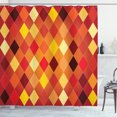thumbnail image 1 of Ambesonne Burnt Orange Shower Curtain, Lozenge Geometric, 69"Wx84"L, Multicolor, 1 of 3
