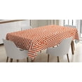 thumbnail image 1 of Ambesonne Burnt Orange Tablecloth Rectangular Table Cover, Bullseye Rhombus, 52"x70", Burnt Orange and White, 1 of 4