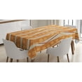 thumbnail image 1 of Ambesonne Burnt Orange Tablecloth Rectangular Table Cover, Chevron Zigzag Print, 52"x70", Burnt Orange Off White, 1 of 4