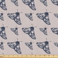 thumbnail image 1 of Ambesonne Butterflies Fabric by the Yard Upholstery, Animals Flora Pattern, 10 Yards, Pale Eggshell and Purpleblue, 1 of 1
