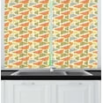 thumbnail image 1 of Ambesonne Butterflies Kitchen Curtains, Hand Drawn, 55"x45", Cream Multicolor, 1 of 1
