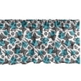 thumbnail image 1 of Ambesonne Butterflies Window Valance, Striped Spring Insect, 54" X 18", Sky Blue Black White, 1 of 3