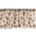 thumbnail image 1 of Ambesonne Butterflies Window Valance, Stripes Flies Layout, 54" X 18", White Amber Pale Redwood, 1 of 1