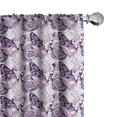 thumbnail image 1 of Ambesonne Butterfly Window Curtains, Abstract Exotic Wings, Each 28" W x 84" L, Pale Pink Lavender, 1 of 4