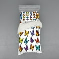 thumbnail image 1 of Ambesonne Butterfly Bedding Set 3 Pcs, Colorful Wings Spring, Twin, Multicolor, 1 of 3