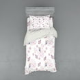 thumbnail image 1 of Ambesonne Butterfly Bedding Set 3 Pcs, Romantic Spring Retro, Twin XL, Pink White, 1 of 2