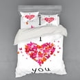 thumbnail image 1 of Ambesonne Butterfly Bedding Set 4 Pcs, Heart Love, Queen, Multicolor, 1 of 3