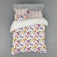 thumbnail image 1 of Ambesonne Butterfly Bedding Set 4 Pcs, Vibrant Flora Dots, Queen, Multicolor, 1 of 3