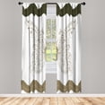 thumbnail image 1 of Ambesonne Butterfly Curtains, Fashion Modern Wings Art, Pair of 28"x84", Cocoa White, 1 of 2