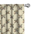 thumbnail image 1 of Ambesonne Butterfly Curtains, Folk Tribal Ornament Moth, Pair of 28"x95", Cream Caramel and Pale Green, 1 of 5