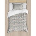 thumbnail image 1 of Ambesonne Butterfly Duvet Cover Sets, Leaves Flourish Moths, 2-Twin, Dust and Dark Maroon, 1 of 3