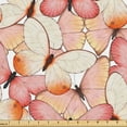 thumbnail image 1 of Ambesonne Butterfly Fabric by the Yard Upholstery, Butterfly Abstract Pastel, 10 Yards, Pale Pink and Pale Peach, 1 of 5