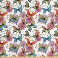 thumbnail image 1 of Ambesonne Butterfly Fabric by the Yard Upholstery, Carnations Vintage, 2 Yards, Multicolor, 1 of 4