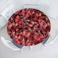 thumbnail image 1 of Ambesonne Butterfly Fitted Round Tablecloth, Butterflies Cluster Print, 40"- 44" Diameter, Coral Pale Ruby and Burgundy, 1 of 5