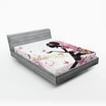 thumbnail image 1 of Ambesonne Butterfly Fitted Sheet, Fantasy Girl in Flowers, Full Size, Multicolor, 1 of 3