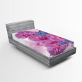 thumbnail image 1 of Ambesonne Butterfly Fitted Sheet, Orchid Bloom on Water, Twin XL Size, Pink Blue White, 1 of 3