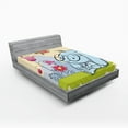 thumbnail image 1 of Ambesonne Butterfly Fitted Sheet, Rabbit Nature Tulips, Queen Size, Multicolor, 1 of 2