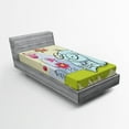 thumbnail image 1 of Ambesonne Butterfly Fitted Sheet, Rabbit Nature Tulips, Twin Size, Multicolor, 1 of 2