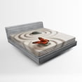 thumbnail image 1 of Ambesonne Butterfly Fitted Sheet, Rocks Serenity, Full Size, Beige Orange, 1 of 2