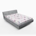 thumbnail image 1 of Ambesonne Butterfly Fitted Sheet, Romantic Spring Retro, Full Size, Pink White, 1 of 2