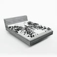 thumbnail image 1 of Ambesonne Butterfly Fitted Sheet, Wings Animal Design, Full Size, Grey and Pale Grey, 1 of 3
