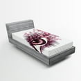 thumbnail image 1 of Ambesonne Butterfly Fitted Sheet, Woman Eyelashes, Twin XL Size, Pale Pink Purple, 1 of 3