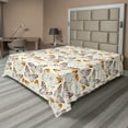 thumbnail image 1 of Ambesonne Butterfly Flat Bedding Sheet Soft Top Sheet, Meadow Wings Print Boho, King, Champagne Marigold Ivory, 1 of 1