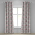 thumbnail image 1 of Ambesonne Butterfly Grommet Curtain, Abstract Nature Depiction, 50" x 108", Grey Pink White, 1 of 6