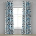 thumbnail image 1 of Ambesonne Butterfly Grommet Curtain, Dreamy Wings of Spring, 50"x72", Purpleblue Soft Blue, 1 of 1