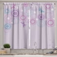 thumbnail image 1 of Ambesonne Butterfly Kitchen Curtains, Absurd Summer Animal, 55"x45", Lilac Blue Pink, 1 of 3