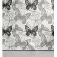 thumbnail image 1 of Ambesonne Butterfly Peel & Stick Wallpaper for Home, Monochromatic Butterflies, 13"x36", Coconut and Charcoal Grey, 1 of 5