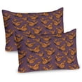 thumbnail image 1 of Ambesonne Butterfly Pillow Sham 2 Pack, Insect with Dotted Wings, 36"x20", Pale Eggplant Multicolor, 1 of 3