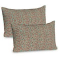 thumbnail image 1 of Ambesonne Butterfly Pillow Sham 2 Pack, Stripes on the Background, 30"x20", Vermilion Sea Green, 1 of 3
