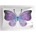 thumbnail image 1 of Ambesonne Butterfly Pillow Sham, Pointillist Butterfly, 26" X 20", Dark Purple and Violet, 1 of 2