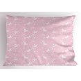 thumbnail image 1 of Ambesonne Butterfly Pillow Sham, Soft Pink Floral, 36" X 20", Pale Pink White, 1 of 2