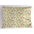 thumbnail image 1 of Ambesonne Butterfly Pillow Sham, Vintage Soft Floral, 26" X 20", Multicolor, 1 of 2
